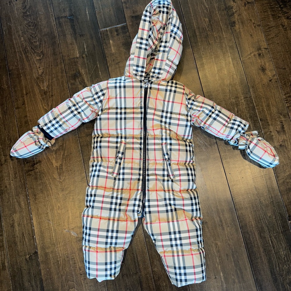 Burberry Plaid Hooded Snowsuit